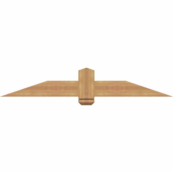 Ekena Millwork Eugene Smooth Timber Gable Bracket, Western Red Cedar, 60"W x 10"H x 3 1/2"D x 5 1/2"F, 4/12 Pitch GBW060X10X0406EUG00SWR - main